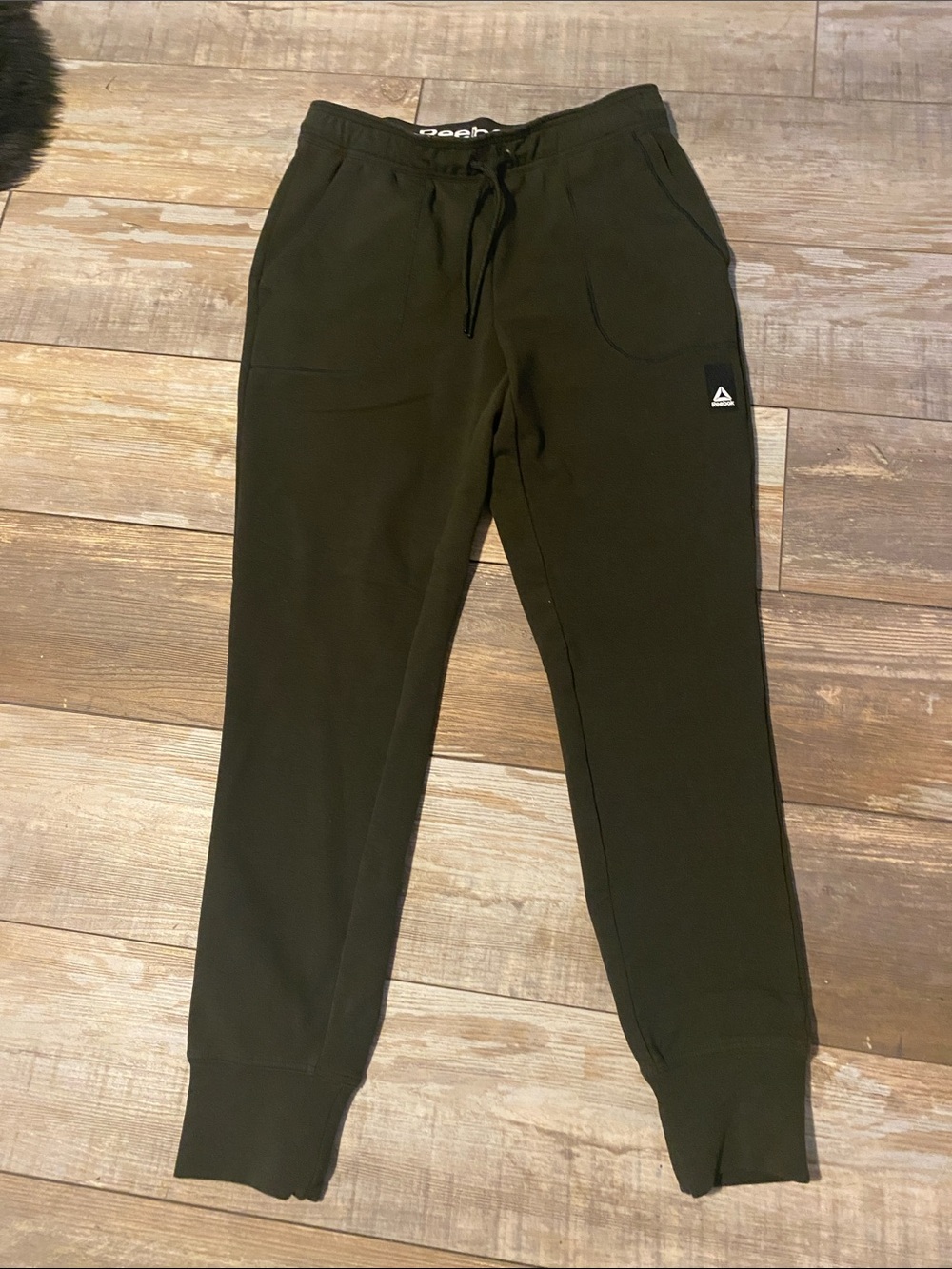 Reebok Olive Green Jogger Sweatpants with Drawstring
